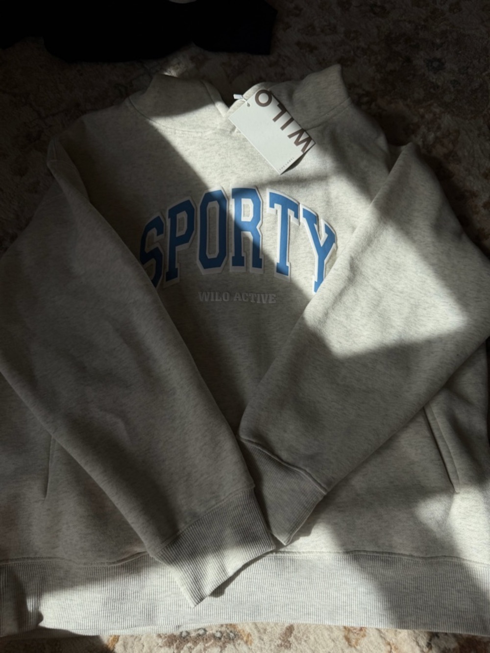 WILO Active 'Sporty' Gray Pullover Sweatshirt and Leggings Set